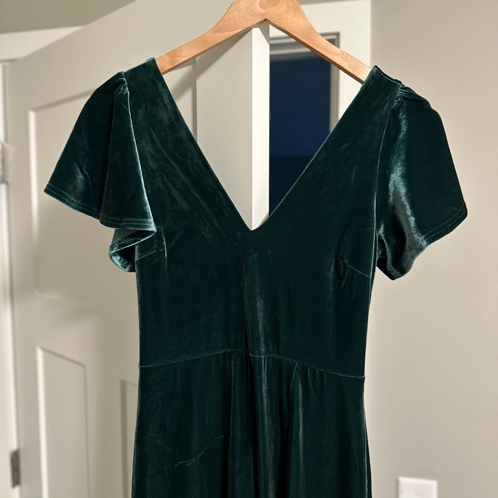 Birdy Grey Hannah Velvet Bridesmaid Dress – Emerald – Small (NWT)